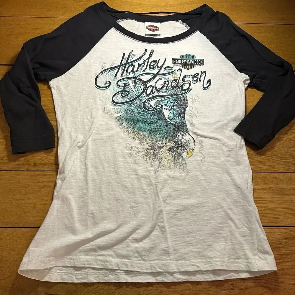 Harley Davidson San Diego baseball t shirt women’s larve